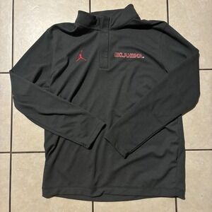 Air Jordan Oklahoma Sooners Men's Large Gray Quarter-Zip Jacket